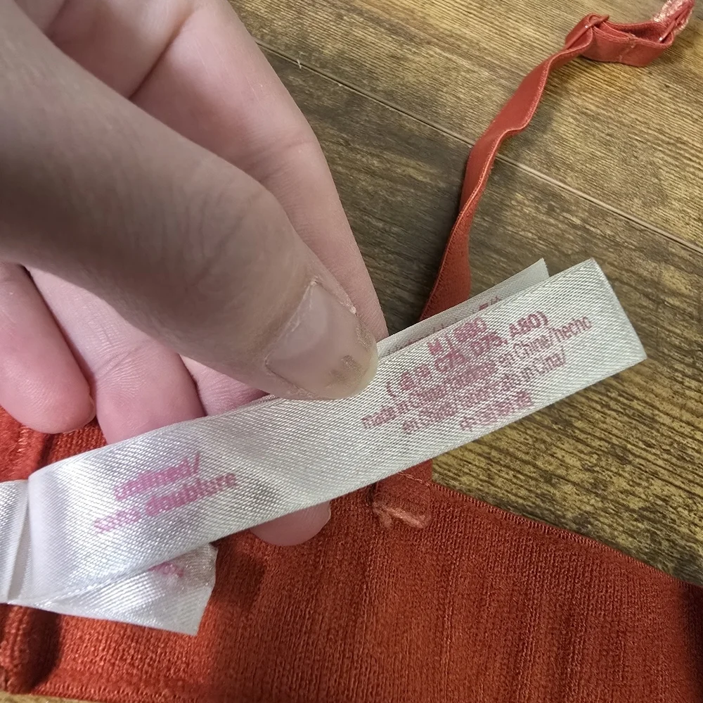 Pink VS orange unlined bralette women's size medium